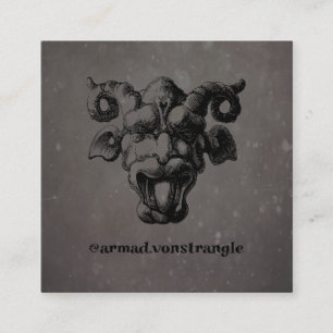 Scary Gargoyle Fyrkantigt Visitkort