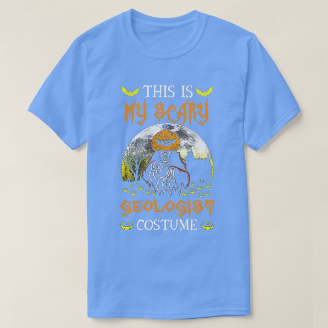 Scary Geolog Costume Halloween T Shirt (Design framsida)