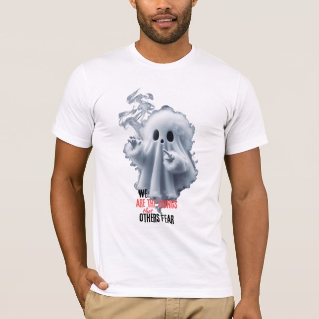 Scary Ghost D1-Halloween costumes T Shirt (Framsida)