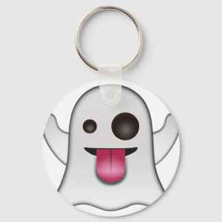 Scary Ghost Emoji Coola Roligt Nyckelring