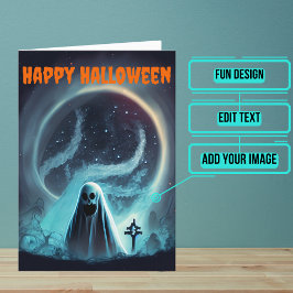 Scary Ghost Halloween Kort