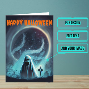 Scary Ghost Halloween Kort