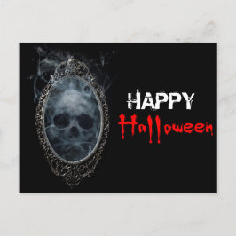 Scary Ghost Spegel Halloween Vykort