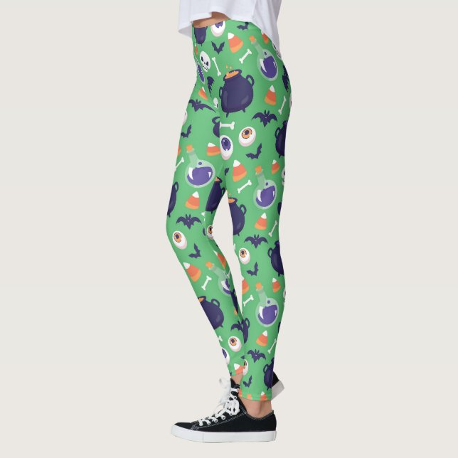 Scary Grönt Halloween Leggings (Vänster)