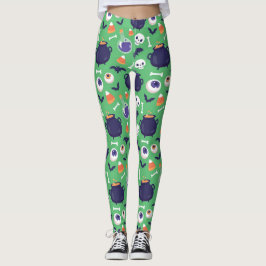 Scary Grönt Halloween Leggings