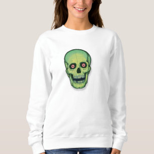 Scary Grönt Skull Halloween Tee Shirt