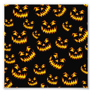 Scary Halloween Ansikte Fototryck