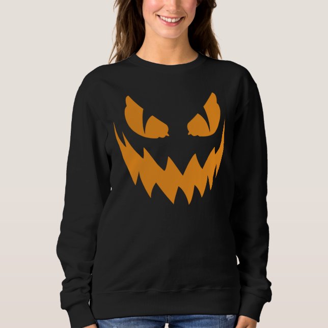 Scary Halloween Ansikte T Shirt (Framsida)