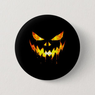 Scary Halloween Boys Ansikte Pumpkin Jack o lanter Knapp