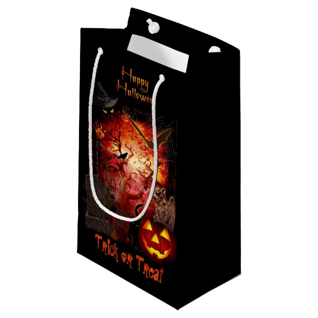 Scary Halloween Bus eller godis Gift Bag (Framsidan Vinklad)