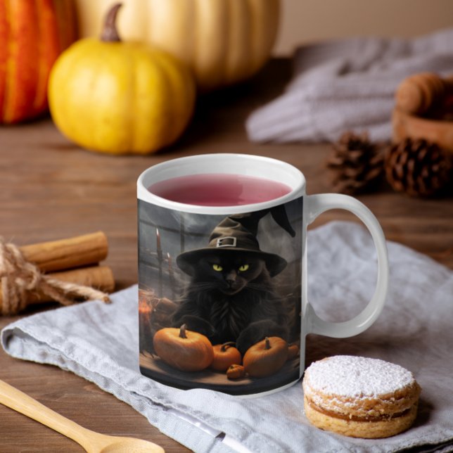 Scary Halloween Cat 16 Mugg (Scary Halloween Characters version 16 Mug
)