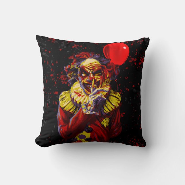 Scary Halloween Clown Costume Party Kudde (Framsida)