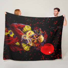 Scary Halloween Clown Horror Movie Fleecefilt