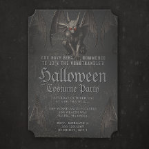 Scary Halloween Demonic Gargoyle Party-inbjudan
