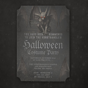 Scary Halloween Demonic Gargoyle Party-inbjudan Inbjudningar