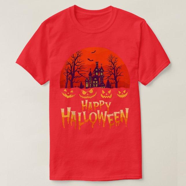 Scary Halloween Design Broom Engraved Dachshund Mo T Shirt (Design framsida)