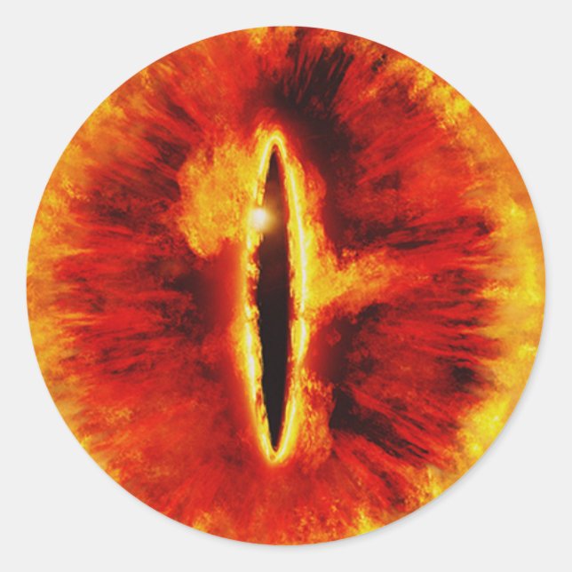 Scary Halloween Dragon Eyeball Runt Klistermärke (Framsida)