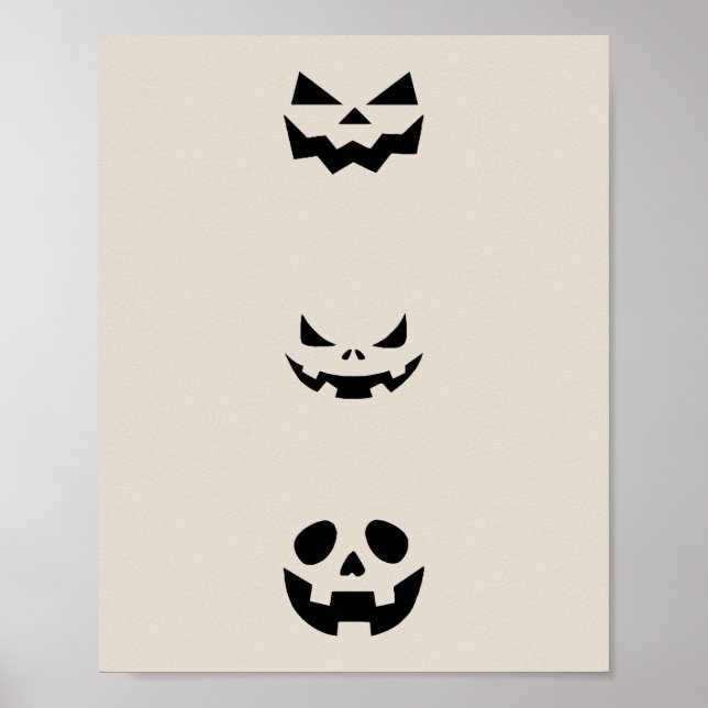 Scary Halloween Faces Poster (Framsidan)