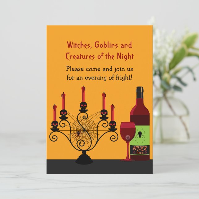 Scary Halloween fest Inbjudningar (Stående Fram)