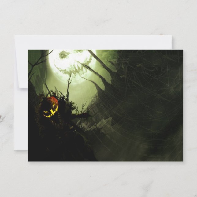 Scary Halloween fest inbjudningar Witch (Framsida)