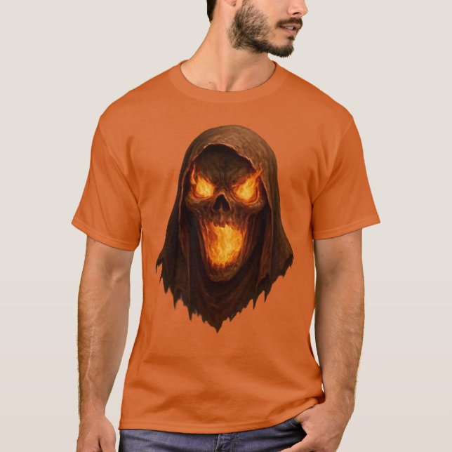 Scary Halloween Ghost T Shirt (Framsida)