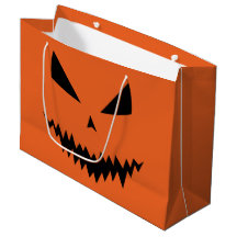 Scary Halloween Jack OLantern Black ansikte orange