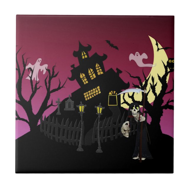 Scary Halloween Kakelplatta (Framsidan)