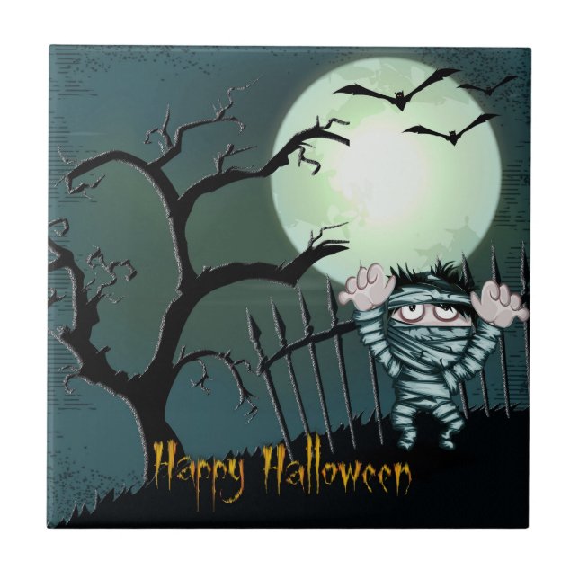 Scary Halloween Kakelplatta (Framsidan)