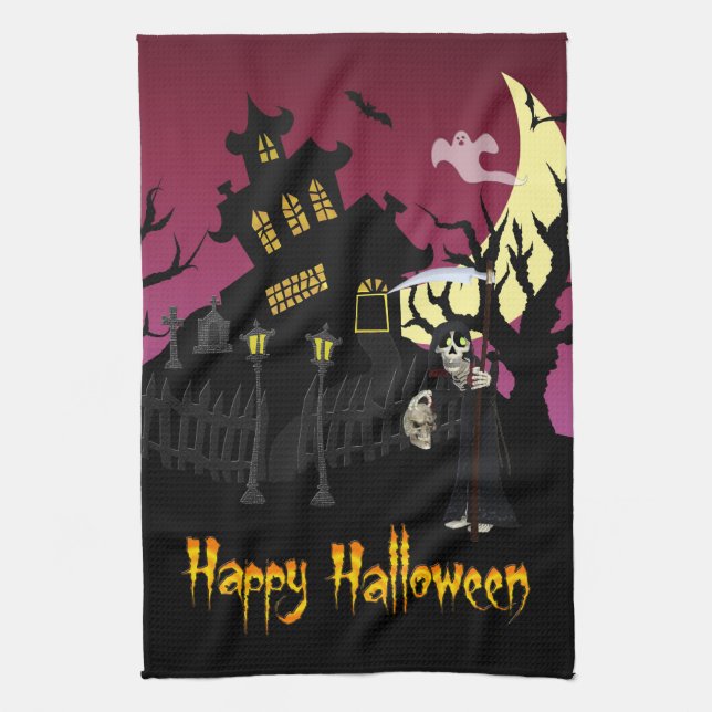 Scary Halloween Kökshandduk (Vertikal)