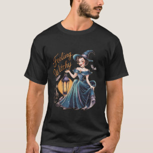 Scary Halloween Kvinnor känner Witchy Funny Hallsk T Shirt