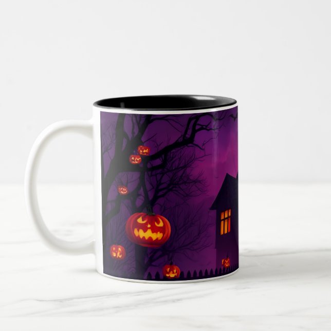 Scary Halloween Mugg - Hemligt hus med påsar (Vänster)