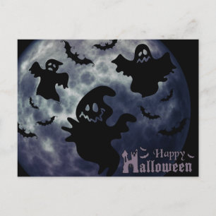 Scary Halloween Natt med Spöken Vykort