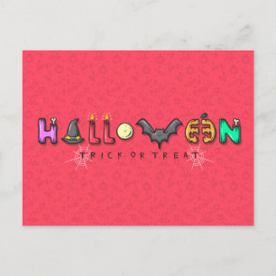 Scary Halloween Natt med Uggla Vykort