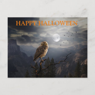 Scary Halloween Natt med Uggla Vykort