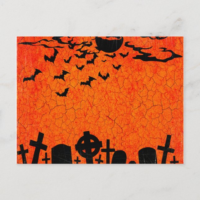 Scary Halloween Natt Vykort (Framsida)