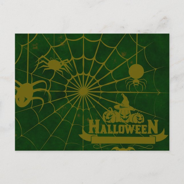 Scary Halloween Natt Vykort (Framsida)