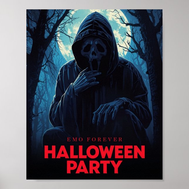 Scary Halloween Poster - Creepy Horror Wall Art (Framsidan)
