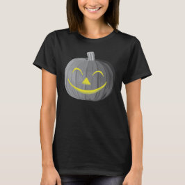 Scary Halloween Pumpkin Black and White T-Shirt