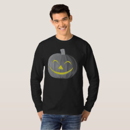 Scary Halloween Pumpkin Black and White T-Shirt