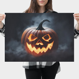 Scary Halloween Pumpkin Poster