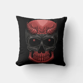 Scary Halloween Skull Kudde