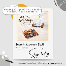 Scary Halloween Skull Papper Underlägg