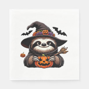 Scary Halloween Sloth Witch Hat Costume Spooky Sea Pappersservett