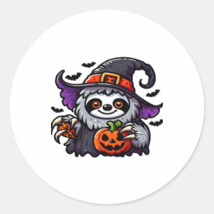 Scary Halloween Sloth Witch Hat Costume Spooky Sea Runt Klistermärke