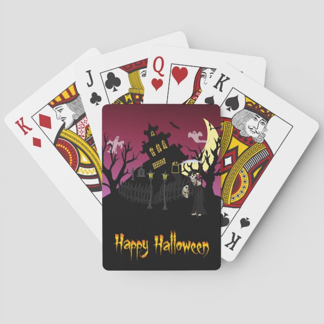 Scary Halloween Spel Kort (Baksidan)