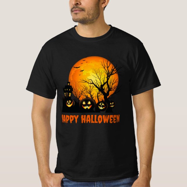 Scary Halloween T-Shirt för manar (Framsida)