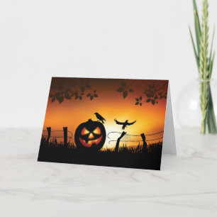 Scary Halloween Thned Background Kort