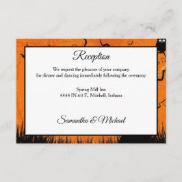 Scary Halloween Träd bröllopsmottagning Tilläggskort