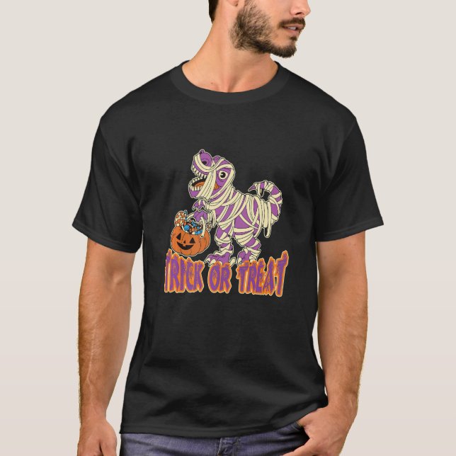 Scary Halloween TRex Spooky T Shirt (Framsida)