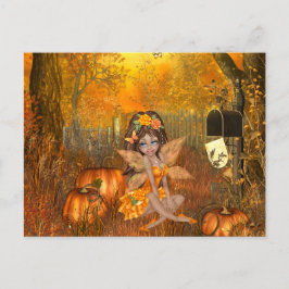 Scary Halloween-vykort med Woodland Fairy Vykort